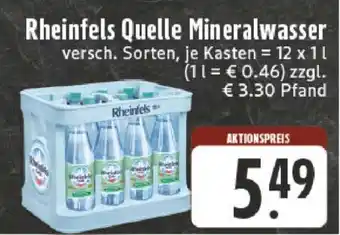 Edeka Rheinfels Quelle Mineralwasser Angebot