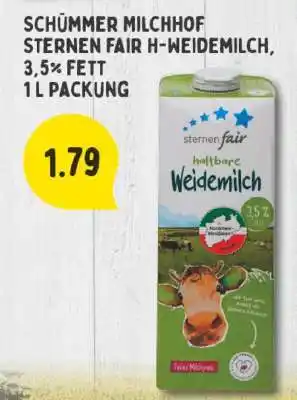 Edeka Schümmer Milchhof Sternen Fair H-Weidemilch Angebot