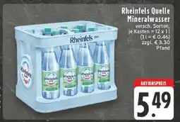 Edeka Rheinfels Quelle Mineralwasser Angebot