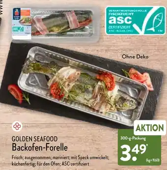 Aldi Nord Golden Seafood Backofen-Forelle 300-g-Packung Angebot