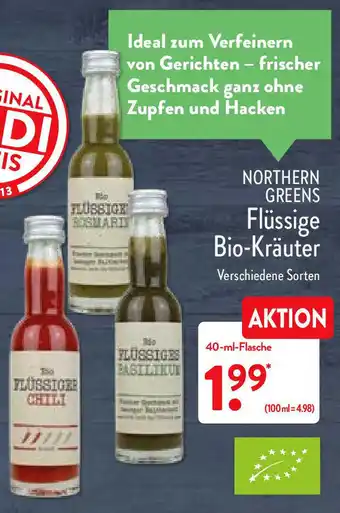 Aldi Nord Northern Greens Flüssige Bio-Kräuter 40-ml-Flasche Angebot