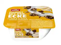 Aldi Süd Müller Joghurt mit der Ecke Schoko Flakes Angebot