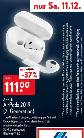 Aldi Nord Apple AirPods 2019 (2. Generation) Angebot