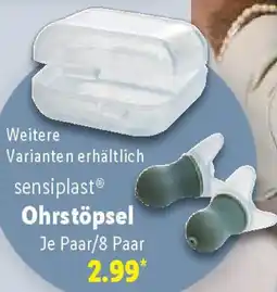 Lidl sensiplast Ohrstöpsel Angebot