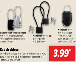 Lidl Kabelschloss Angebot