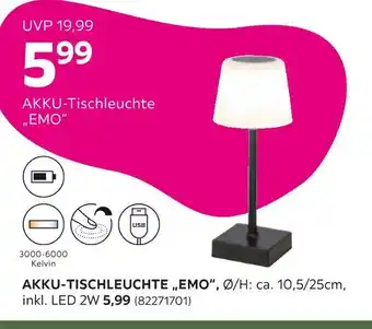 Mömax Akku-tischleuchte „emo“ Angebot