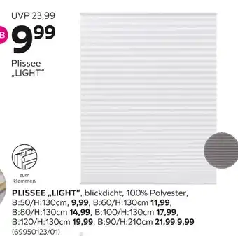 Mömax Plissee „light“ Angebot