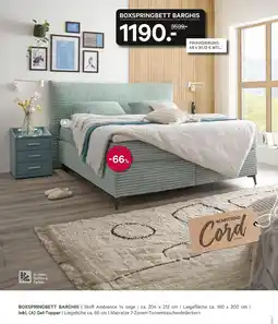 Kabs Polsterwelt Wohntrend boxspringbett barghis Angebot