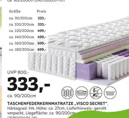 Mömax Taschenfederkernmatratze „visco secret“ Angebot