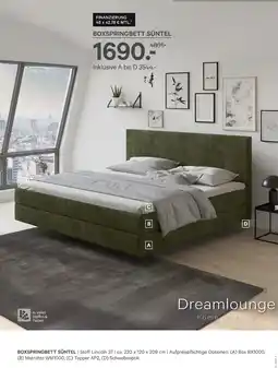 Kabs Polsterwelt Dreamlounge boxspringbett süntel Angebot