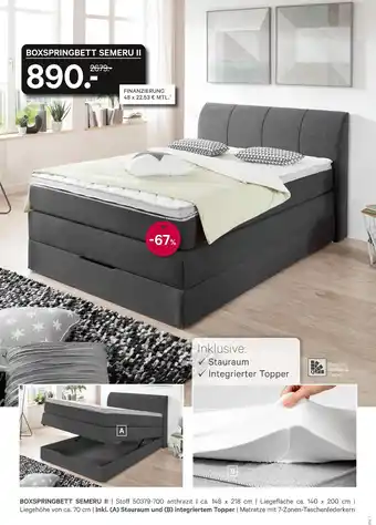Kabs Polsterwelt Boxspringbett semeru ii Angebot