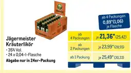 METRO Jägermeister kräuterlikör Angebot