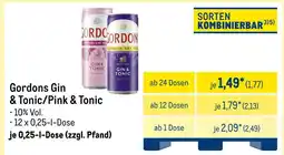 METRO Gordons gin & tonic/pink & tonic Angebot
