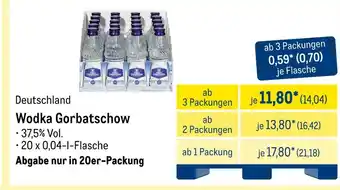 METRO Gorbatschow wodka Angebot
