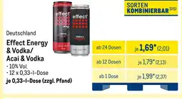 METRO Effect energy vodka/ acai & vodka Angebot