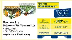 METRO Kuemmerling kräuter-/pfefferminzlikör Angebot