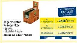 METRO Jägermeister kräuterlikör Angebot