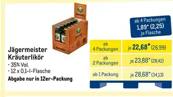 METRO Jägermeister kräuterlikör Angebot