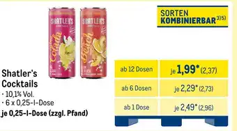 METRO Shatler‘s cocktails Angebot