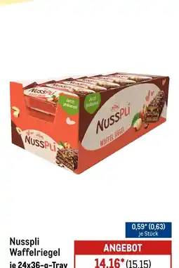 METRO Nusspli waffelriegel Angebot