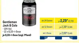 METRO Gentleman jack & cola Angebot
