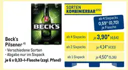 METRO Beck`s pilsener Angebot