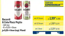 METRO Bacardi & cola/razz mojito Angebot