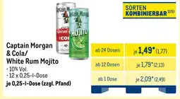 METRO Captain morgan & cola/ white rum mojito Angebot