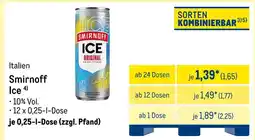 METRO Smirnoff ice Angebot