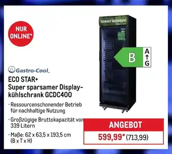 METRO Eco star+ super sparsamer display-kühlschrank gcdc400 Angebot