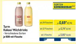 METRO Turm kakao/ milchdrinks Angebot
