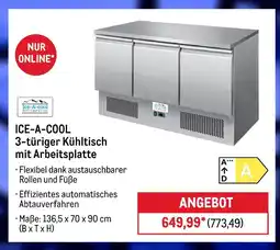 METRO Ice-a-cool 3-türiger kühltisch mit arbeitsplatte Angebot