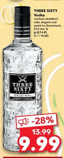 Kaufland Three sixty vodka Angebot