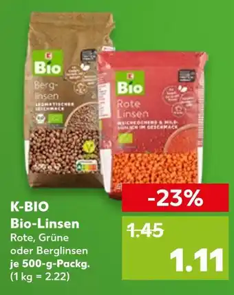 Kaufland K-bio bio-linsen Angebot