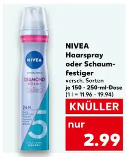 Kaufland Nivea haarspray oder schaumfestiger Angebot