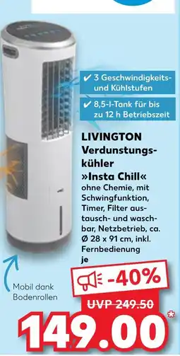 Kaufland Livington verdunstungskühler insta chill Angebot
