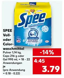 Kaufland Spee voll- oder colorwaschmittel Angebot