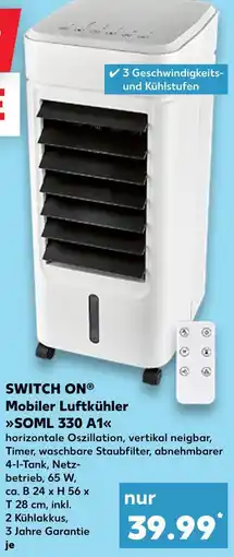 Kaufland Switch on mobiler luftkühler soml 330 a1 Angebot