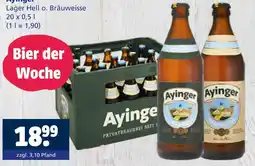 Getränkewelt Ayinger lager hell oder bräuweisse Angebot