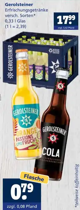 Getränkewelt Gerolsteiner erfrischungsgetränke Angebot