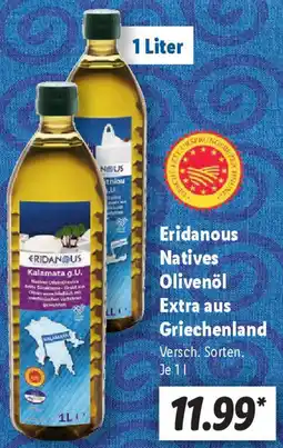 Lidl Eridanous Natives Olivenöl Extra aus Griechenland Angebot