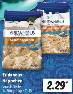 Lidl Eridanous Häppchen Angebot