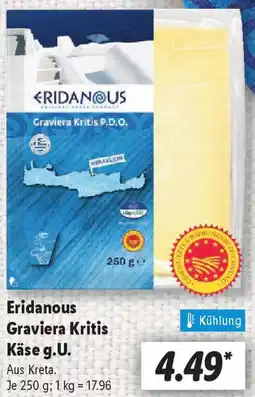 Lidl Eridanous Graviera Kritis Käse g.U. Angebot