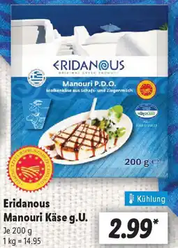 Lidl Eridanous Manouri Käse g.U. Angebot