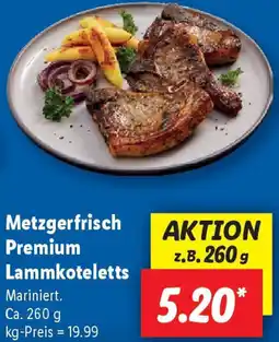 Lidl Metzgerfrisch Premium Lammkoteletts Angebot