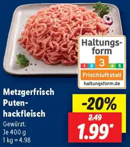 Lidl Metzgerfrisch Putenhackfleisch Angebot