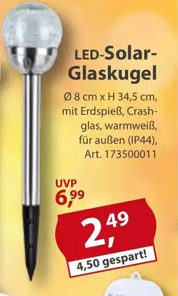 Sonderpreis Baumarkt LED-Solar- Glaskugel Angebot