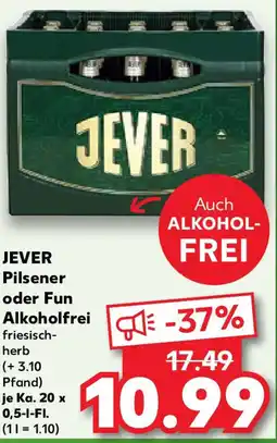 Kaufland JEVER Pilsener oder Fun Alkoholfrei Angebot