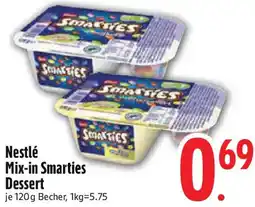 Edeka Nestlé Mix-in Smarties Dessert Angebot