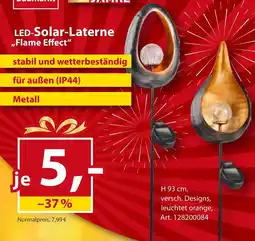Sonderpreis Baumarkt LED-Solar-Laterne ,,Flame Effect" Angebot